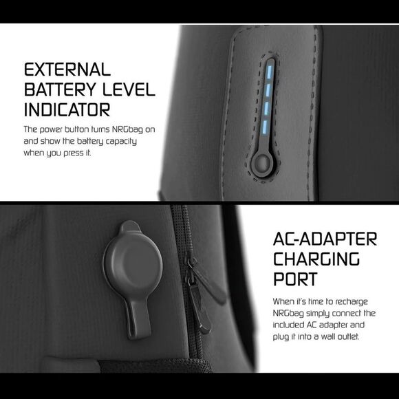 Ghostek NRGBAG Backpack Laptop, Cell Phone, & Mobile Devices Water Resistant - Picture 12 of 16